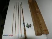 Fly Rod/ Casting Rod, Great Lakes T-45 Reel, Custom Wood box - (NW AUSTIN)