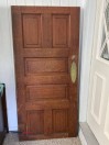 Very Old Unique 6 Panel Solid Wood Door - (Sherman)