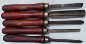 whole set of five pieces of wood turning tool - (NW Cy Fair)