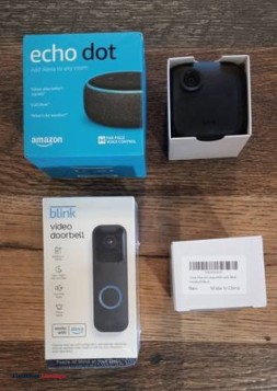 Blink Security Doorbell, echo dot(Alexa) w/Camera - (South of Pleasant Lake, IN)