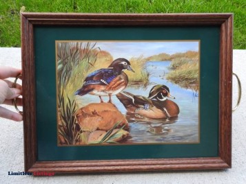 Vintage Pimpernel Wood Duck Mallard Decor Serving Tray Made In England - (AURORA)