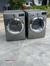 LG steam stainless steel chrome doors stackable or side by side - (Vista)