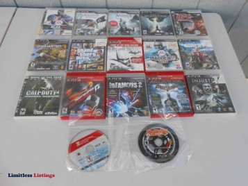 Large Lot Playstation 3 Video Games Cleaned and Polished - (Helena)